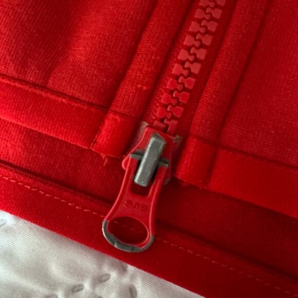 Nike Tech Fleece Men Large University Red White Zippered Hoodie Hooded Jacket - Picture 7 of 13